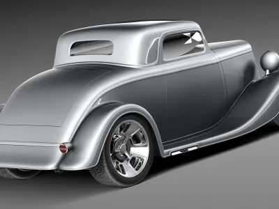 F34 Full Fender Coupe Street Rod 3D model