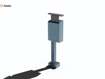 Parking Meter Low-poly 3D model