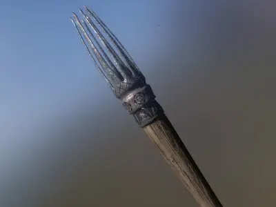 Medieval Torch Low-poly 3D model purchase