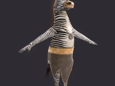 Cartoon Donkey NoRig 3D model