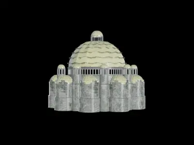 CHURCH - Orthodox-styled and game-ready Low-poly 3D model