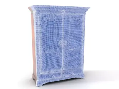 Vintage Wooden Cabinet model pack Low-poly 3D model