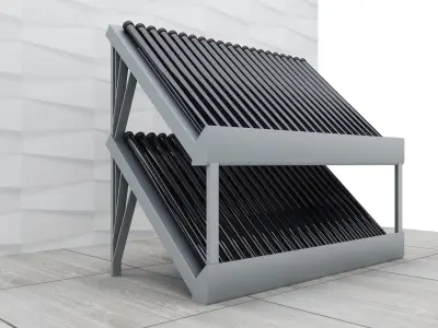 F39a Solar Panels 3D model