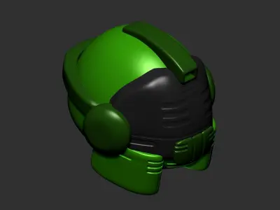 helmet high poly sculpt 3d printable ver 7 3D model 3D model 43