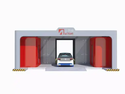 electric vehicle charging and swapping station 3D model