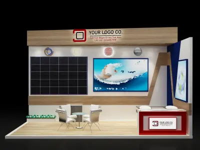 Booth Exhibition Stand a620b 3D model