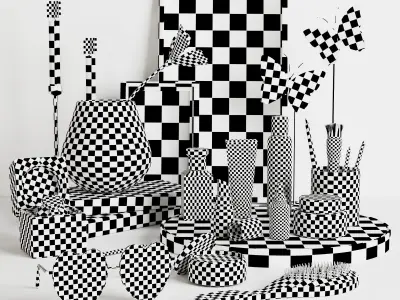 Luxury decorative set 01 Low-poly 3D model