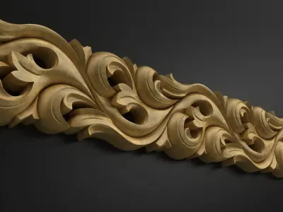 Carved molding 3D model