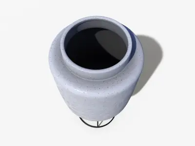 Pot Stand Ceramic Tall Low-poly 3D model