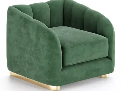 STEPPE ARMCHAIR Low-poly 3D model