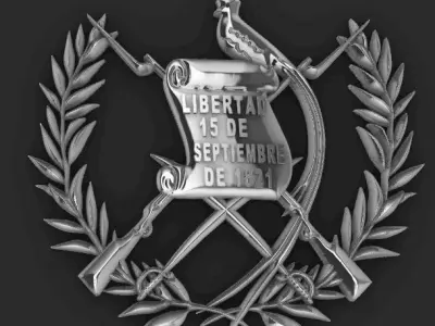 Escudo de Guatemala Coat Of Arms Guatemala 3D print model