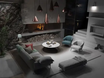 Juvet entrance room - Ex machina 3D model