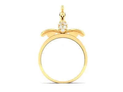 Luxury Peacock Feather Diamond Ring for Women  500 3D print model
