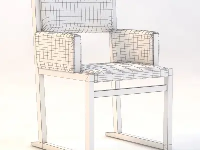  Emily Arm Dining Chair 3D model