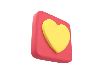 Twitter Heart Decoration v1 004 Low-poly 3D model