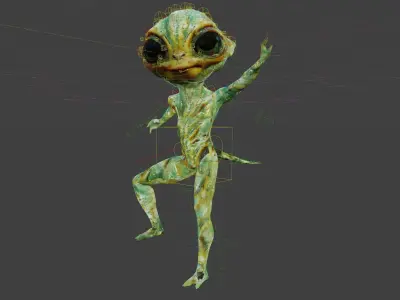 Rigged Alien Character - Fretzo 3D model