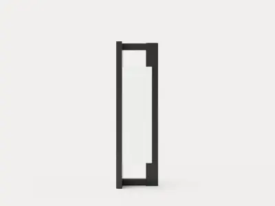Blade wall lamp - matt opal and glass - IP44 Low-poly 3D model