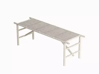 Bamboo Bench 02 3D model