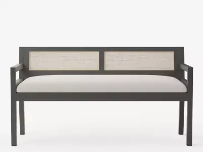 Margot Bench Black 3D model