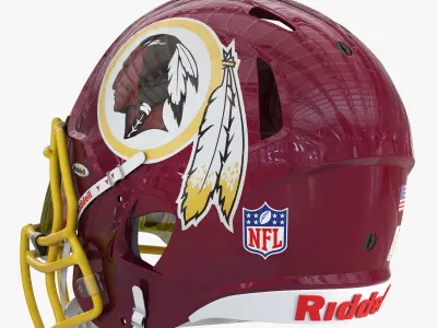 Riddell speed helmet washington redskins 3D model