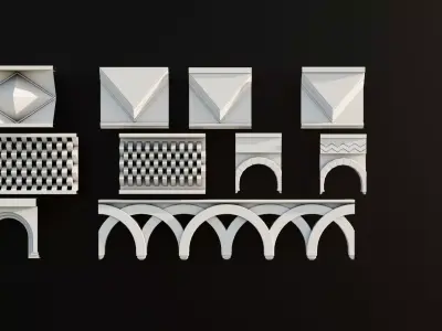 Ornament Pack Vol 8 - Romanesque Greece Gothic 3D model