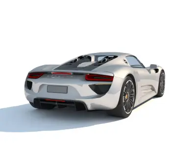 Porsche 918 Supercar 3D Model Low-poly 3D model