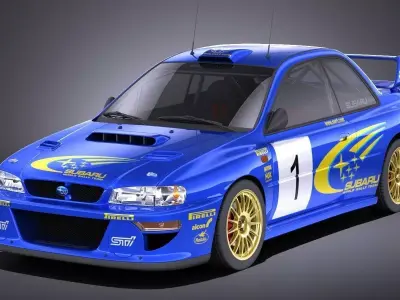 Subaru Impreza STI 22B WRC 1993-2000 VRAY 3D model