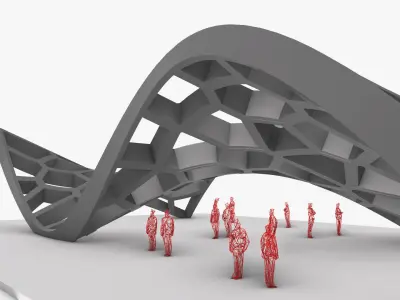 Wavy Cells Structure 3D model