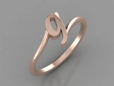 Alphabet Ring G 3D print model purchase