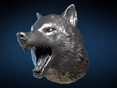 Wolf Bust 3D model