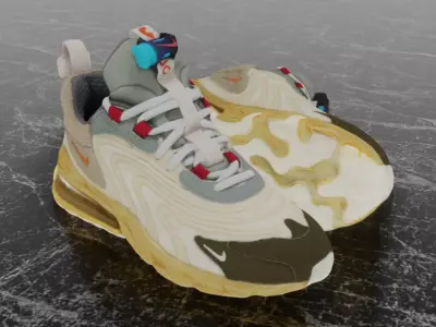 TRAVIS SCOTT X NIKE AIR MAX 270 CACTUS 3D SHOES Low-poly 3D model