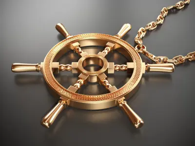 Steering wheel 3D model