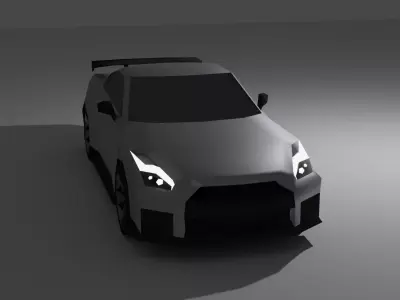 Low-poly 3d Nissan GT-R 2022 Low-poly 3D model