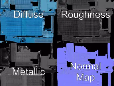 Azure Glass Skyscraper model pack Low-poly 3D model