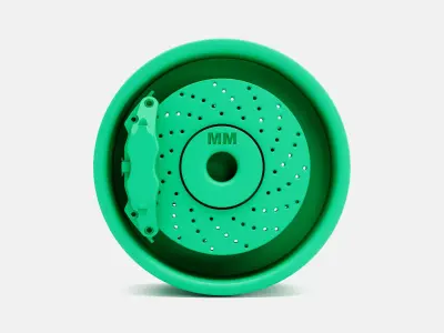 15x7 Cragar Nomad Wheel and Brake 3D print model