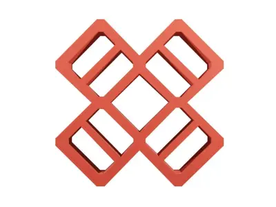 Brick Jaali 5 Square 3D model