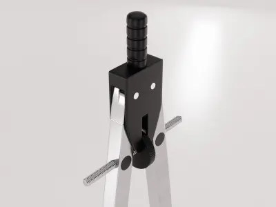 Compass metal 3D model