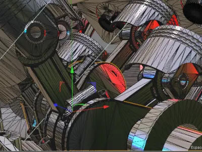 Engaine car v6  in solide works and rendering in cinema 4d 3D model