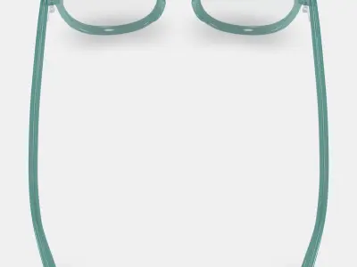 Anselm Eyeglasses in Viridian 3D model