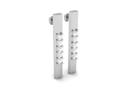 Solitaire Diamond Earring 3D print model