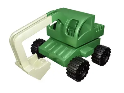 Fabulous Bulldozer Toy Low-poly 3D model
