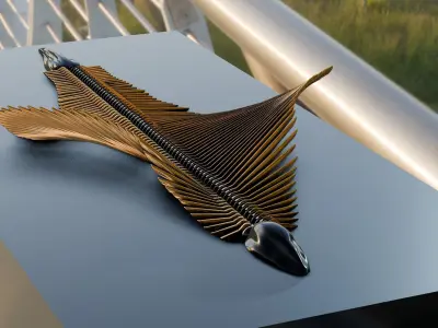 Kinetic Parametric Stingray Sculpture Replica 3D model