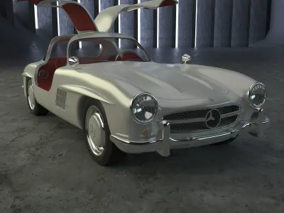 Mercedes 300 SL Gulwing 3D model