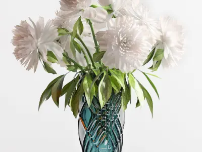 Decorative Set 43 Flower vase 3D model