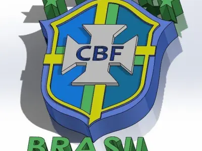 Brazilean National Team Emblem 3D print model