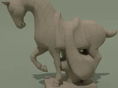 Horse Statuette M 3D model