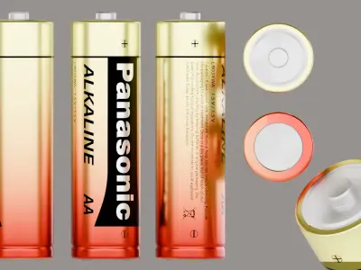 AA Battery Alkaline Free 3D model