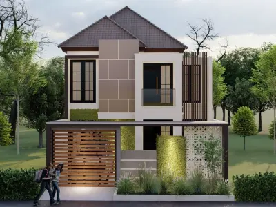 desain rumah  3D model