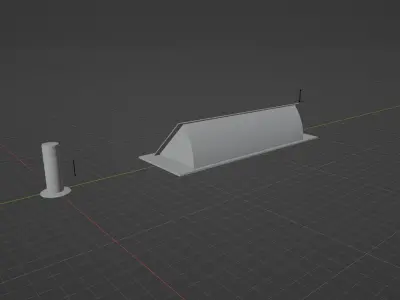 Road Barrier Low-poly 3D model