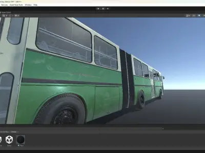 Soviet Bus for Unity Low-poly 3D model